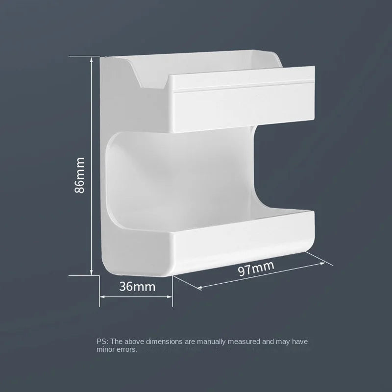 Remote Control Holder Adhesive Punch-free Socket Holder Without Drilling Mobile Phone Charging Living Room Organizer Storage Box