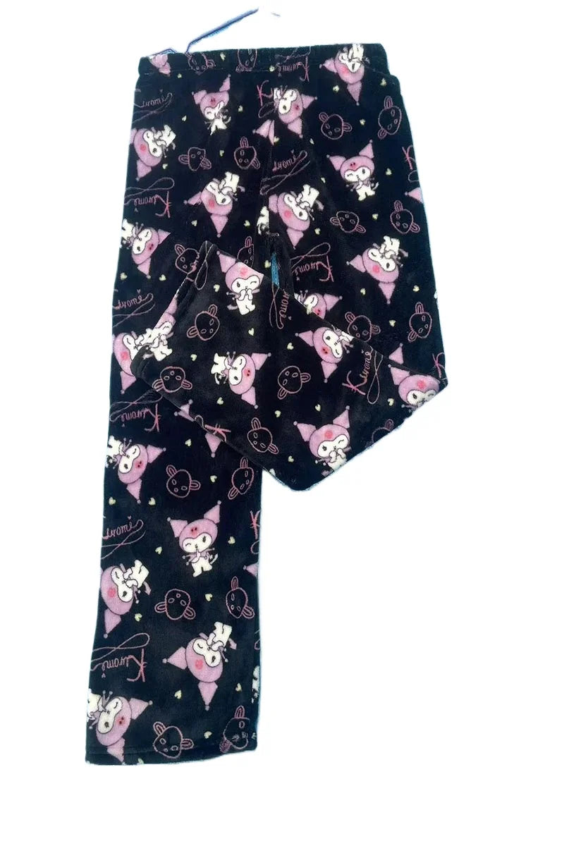Y2K Hello Kitty Pajamas Pants Sanrio Anime Women's Pajama Pants Cartoon Couple Home Sleepwear Trousers Leisure Home Clothing