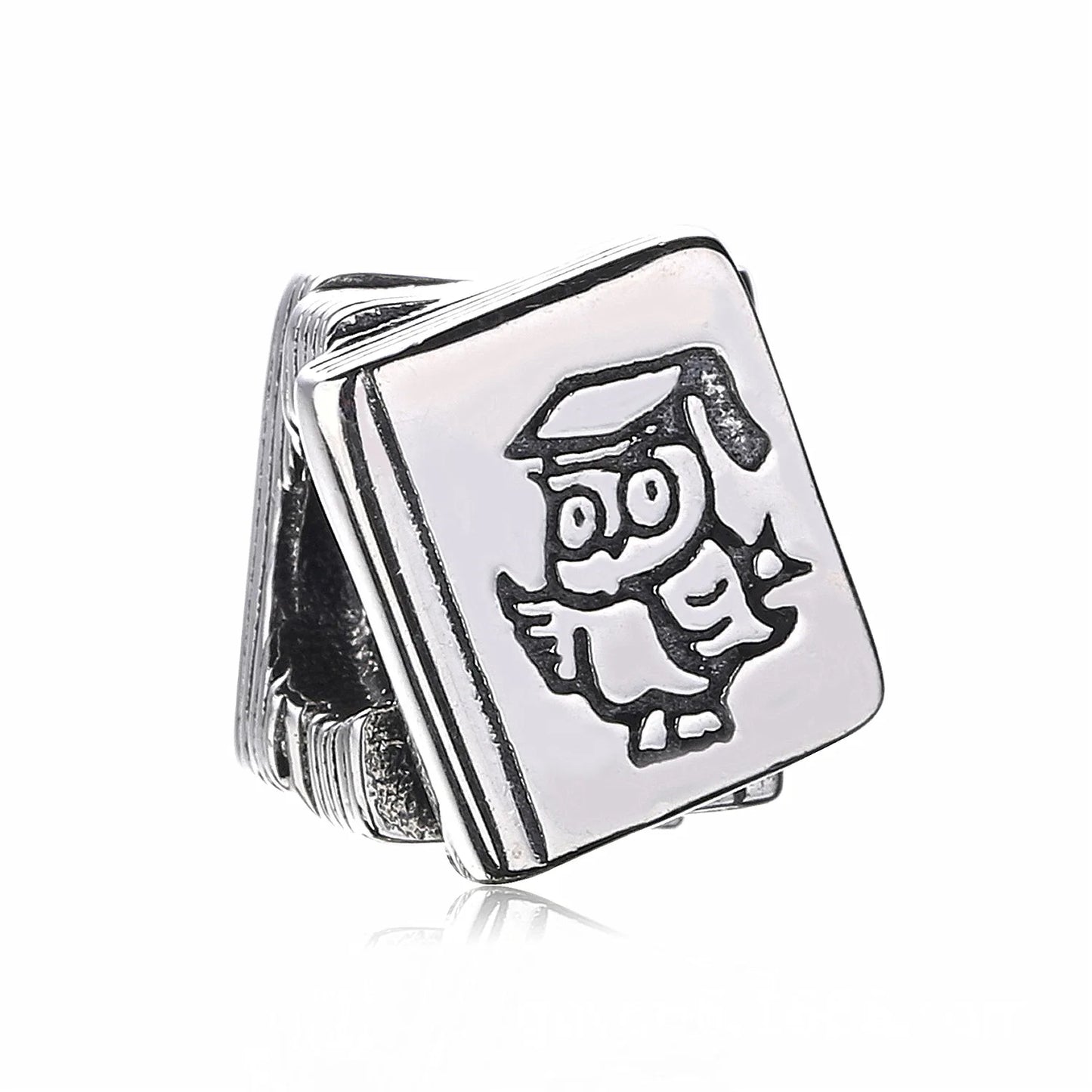 2023 Silver Teacher Pendant Fit Pandora Original Women Bracelet DIY Notebook Pencil Fine Dangle Jewelry Bachelor Cap Bead Charms