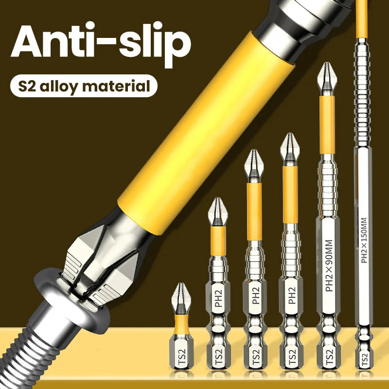 Non-slip High Hardness and Strong Magnetic Bit PH25/50/65/70/90/150mm Cross High Hardness Hand Tool Electric Drill  Bit Screw