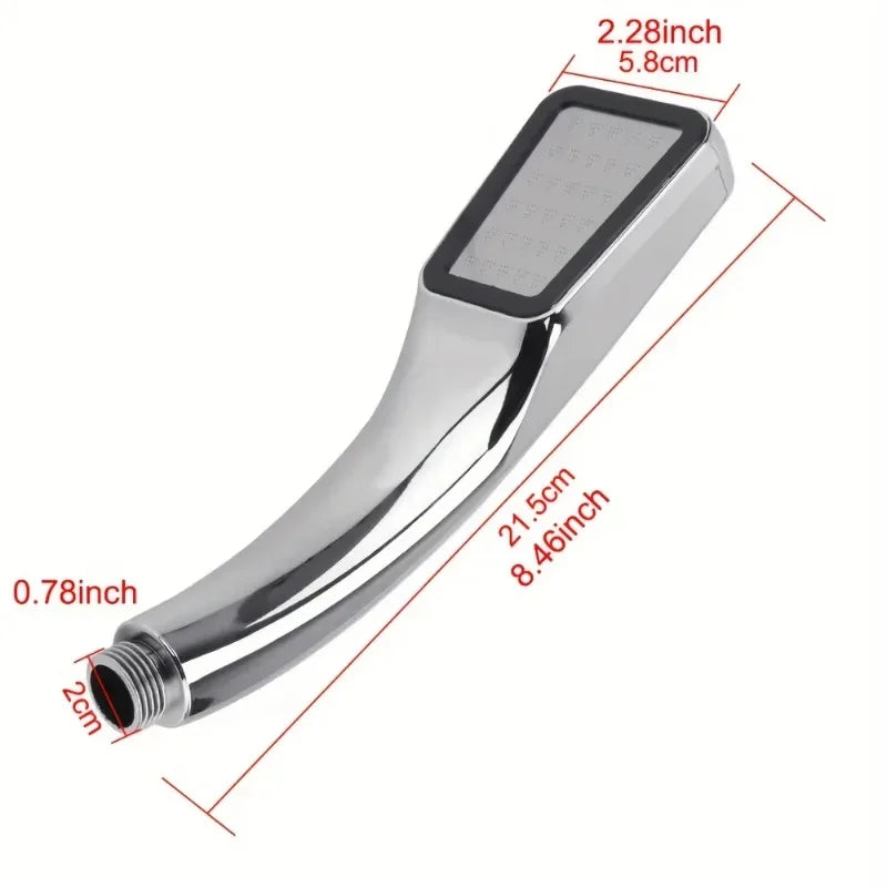 300 Holes Pressurized Showerhead Hand Hold Square Shower Head Water Saving Rainfall Spray Nozzle Bathroom Accessories