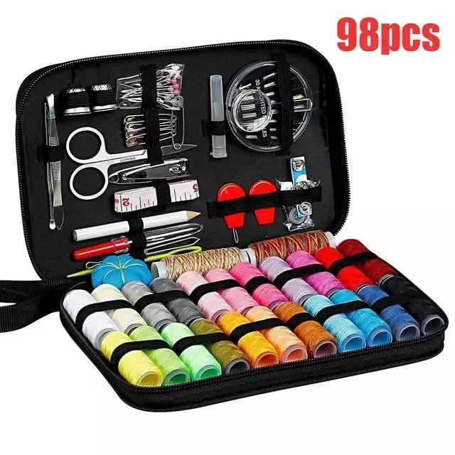 68/98pcs Multi-function Sewing Kits Bag DIY Sewing Tools Box Set for Hand Quilting Stitching Embroidery Thread  Accessories