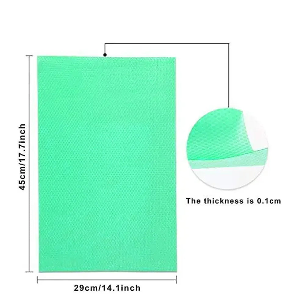 4pcs Refrigerator Pad Non-Slip Waterproof Can Be Cut Fridge Shelf Liner Mat Kitchen Washable Drawer Cabinet Pads Table Placemats