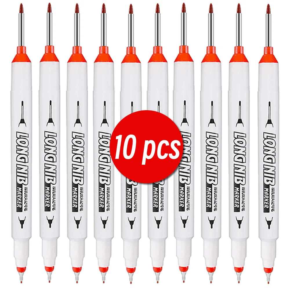 20mm Double-Tip Deep Hole Long Head Nib Markers For Metal Pen Waterproof Bathroom Woodworking Decoration Multi-Purpose