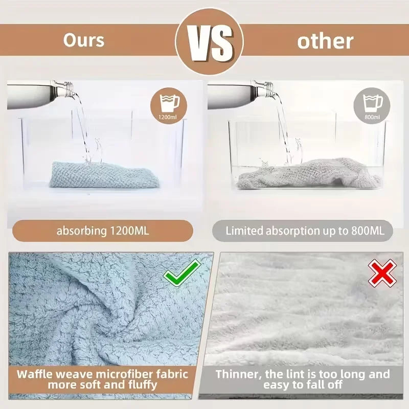 Solid color hair towel Textured dry hair cap 9.8 "X 25.5" absorbent hair towel wrap for button-down women