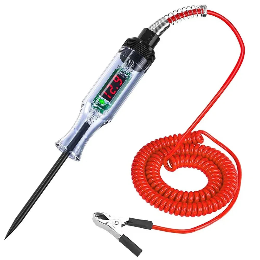 QXNY Test Light Automotive Circuit Tester 5V 12V 24V 36V 48V 90V DC Digital LCD Display Prolong for Sedan,SUV,RV,Truck,Lawn