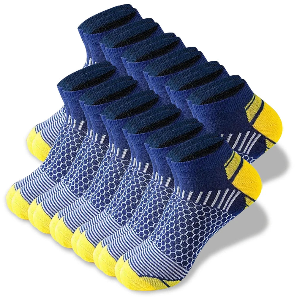 6/12 Pairs Colorful Men's Low Tub Socks Fashion Comfortable Autumn Classic Black Business Sock High-quality Men's Short Socks