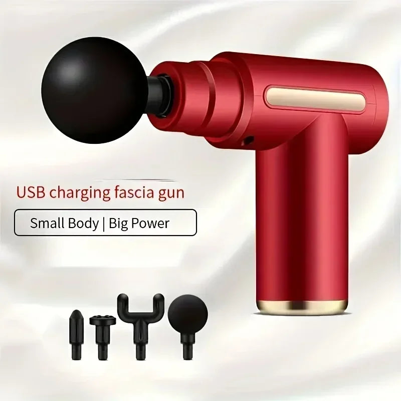 Fascial Machine Muscle Relaxation USB Mini Massage Gun Vibration Gun Massage Fitness Equipment Neck Grasping Fascia Gun