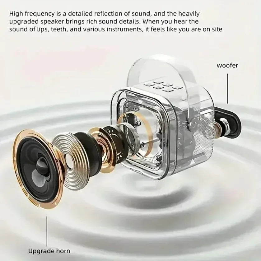 XIKCU K12 Bluetooth Karaoke Machine Portable 5.3 PA Speaker System with 1-2 Wireless Microphones Home Family Singing Children's