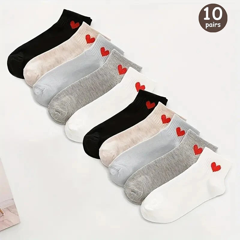 5/10/20 Pairs Women Cartoon Teddy Bear Patterned Ankle Socks Versatile Fashionable Creative Breathable Comfortable Casual Socks