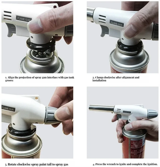 Card burner Outdoor barbecue kitchen baking igniter Flame gun Ceramic core spray gun Small welding torch