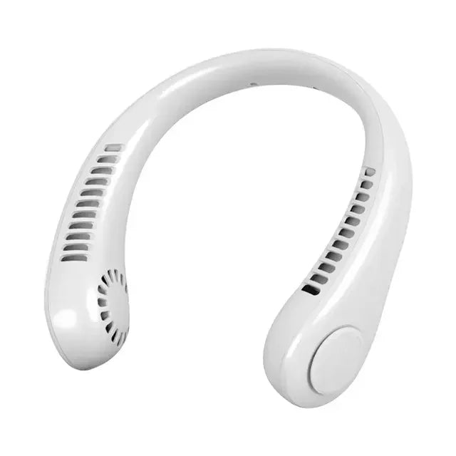 Clearance_Portable mini home summer air-cooled neck hanging fan for outdoor sports, running, travel without blades, wearable USB