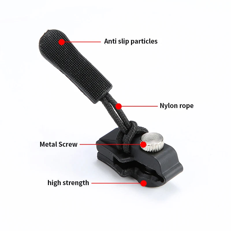 Universal Detachable Metal Zipper Slider Puller Detachable Instant Repair Kit DIY Replacement Lever Locks for Clothing Luggage