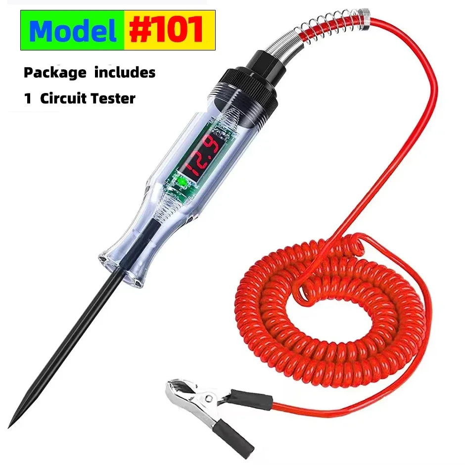 QXNY Test Light Automotive Circuit Tester 5V 12V 24V 36V 48V 90V DC Digital LCD Display Prolong for Sedan,SUV,RV,Truck,Lawn