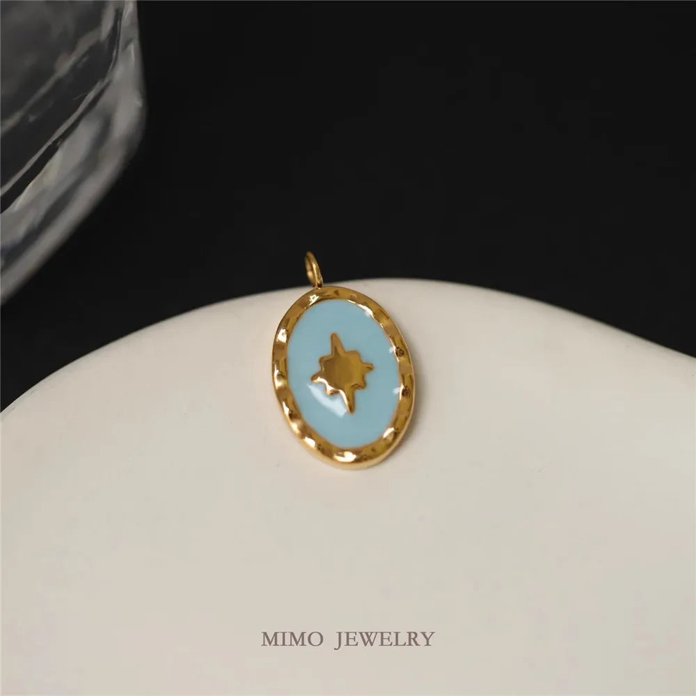 19 Different Styles Titanium Steel Plated 18k Gold DIY Jewelry Bracelet Handmade Sweater Chain Charm Pendant Accessories