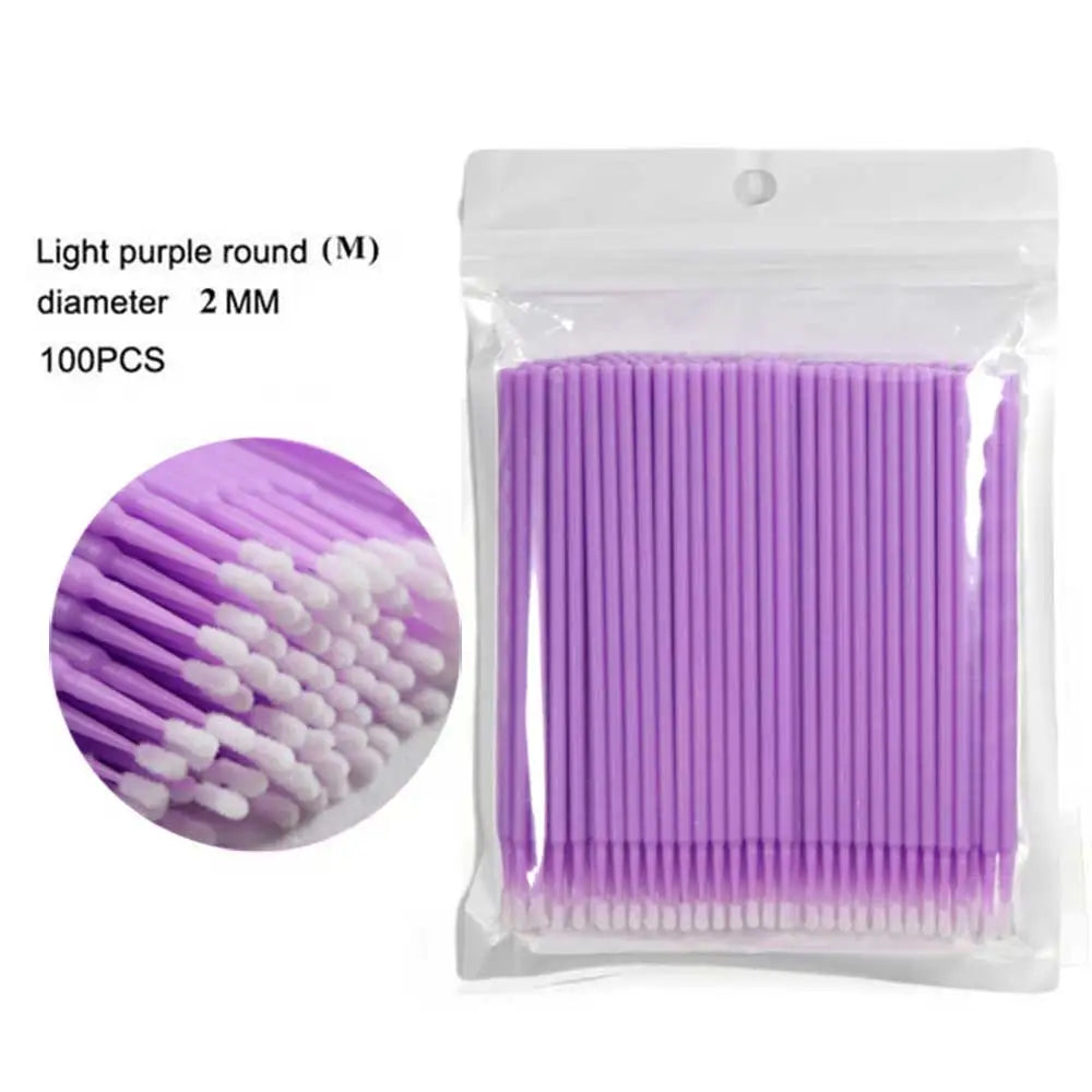 Disposable MicroBrush Eyelashes Extension Individual Lash Removing Swab Micro Brush For Eyelash Extension Tools