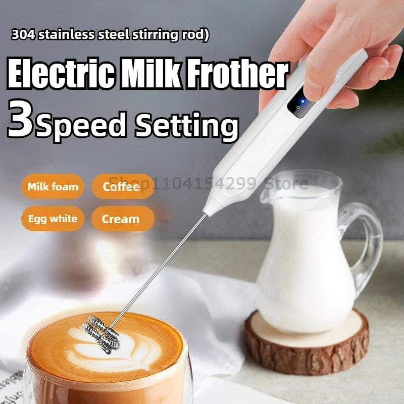 Electric Coffee Milk Frother Handheld Egg Beater Foamer Coffee Maker Electric Blender Mixer Mini Portable Blender Kitchen Tool