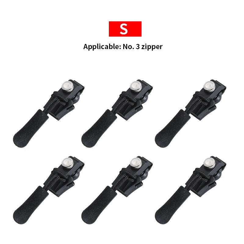 Universal Detachable Metal Zipper Slider Puller Detachable Instant Repair Kit DIY Replacement Lever Locks for Clothing Luggage