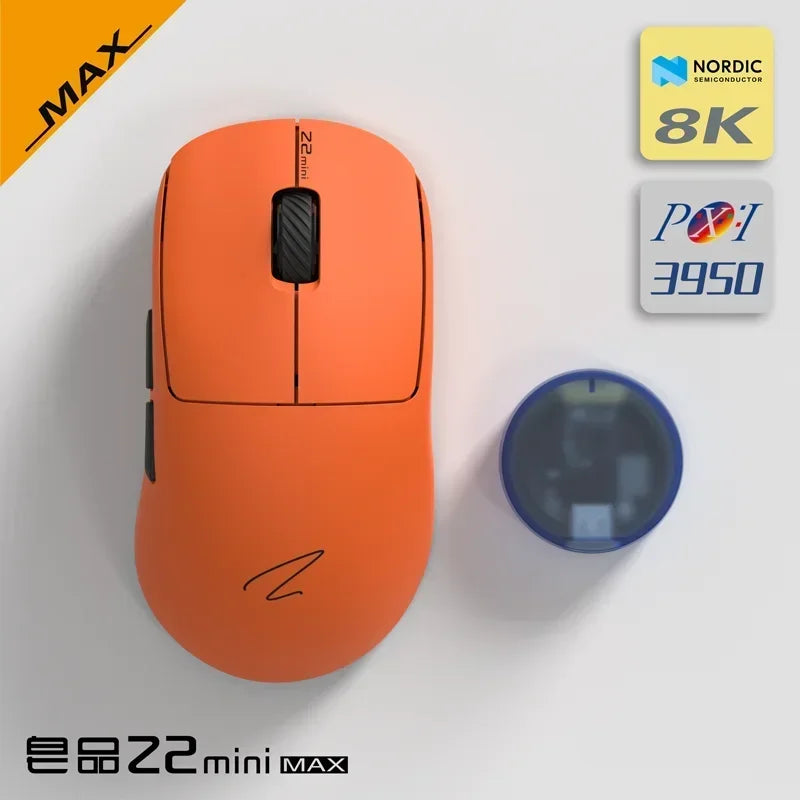 Zaopin Z2 Mini MAX 3Mode Gaming Mouse 2.4G Bluetooth 8K Wireless Low Latency Gamer Mouse Office E-sports Customized Mouse Gifts