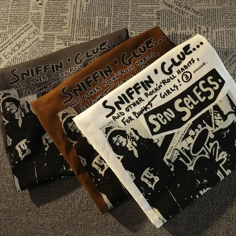 Short Sleeve T -Shirt Graffiti Print Summer Casual Harajuku T-Shirt Oversized Woman Y2k Aesthetic Women's Graphic Clothes