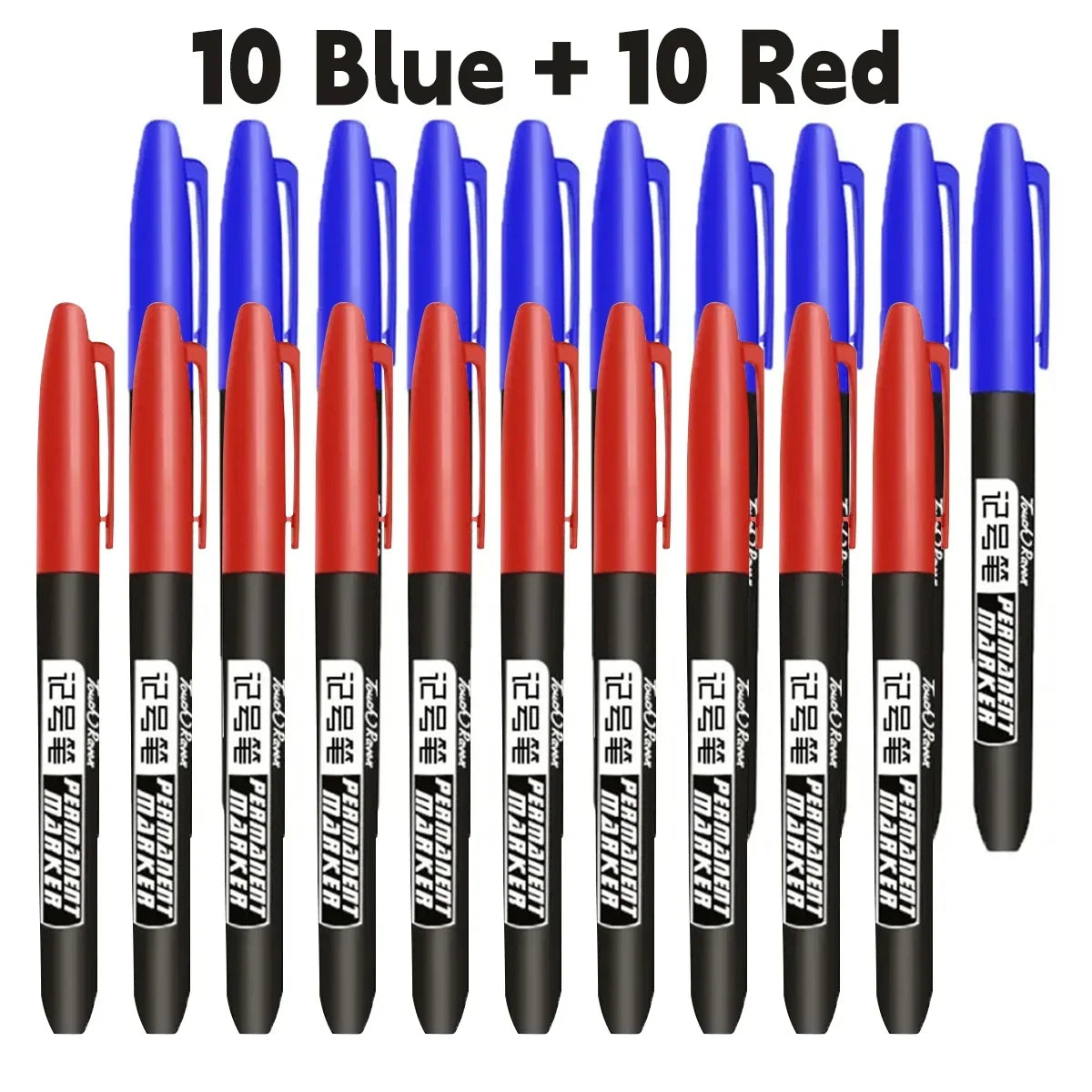 6-20PCs/Set PermanentMarker Pen Fine Point Waterproof Markers Thin Nib Crude Nib Black Blue Red Ink 1.5mm Fine Color Marker Pens