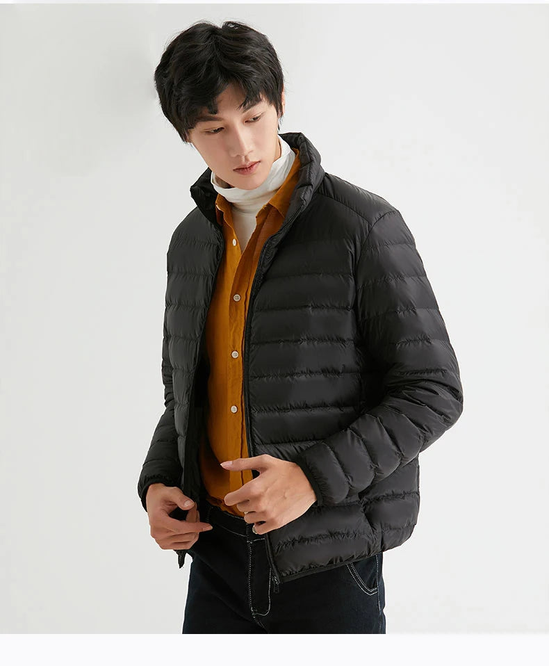 Man 90% Down Jacket Winter Qualitative Parkas Ultra Light Stand Collar Waterproof Outerwear Coat Windbreaker Jaqueta Masculino