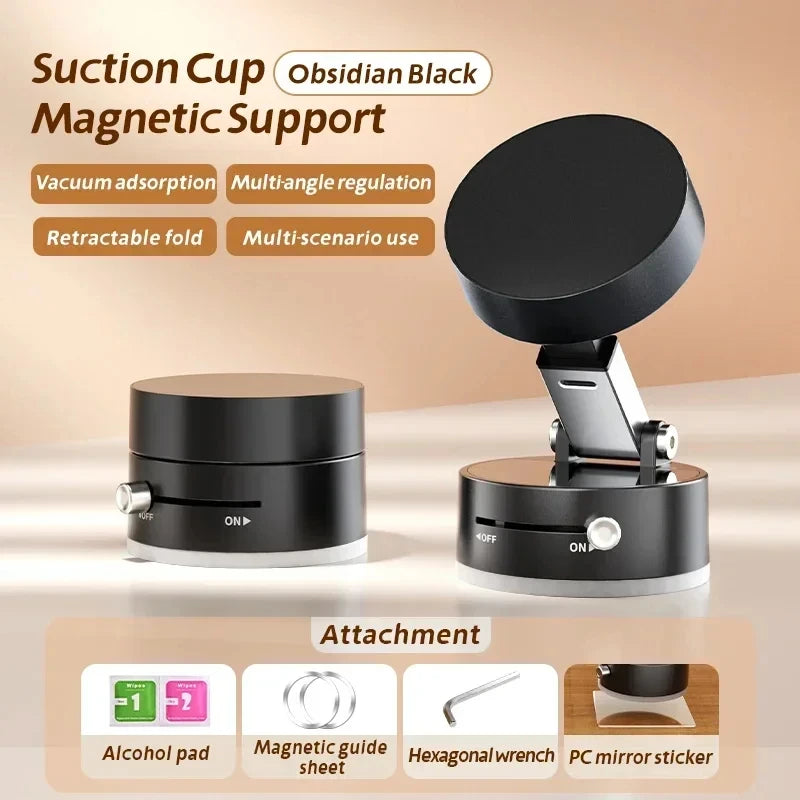Car mobile phone magnetic Stand 2025 New type suction cup vacuum adsorption car special fixed mobile phone stand