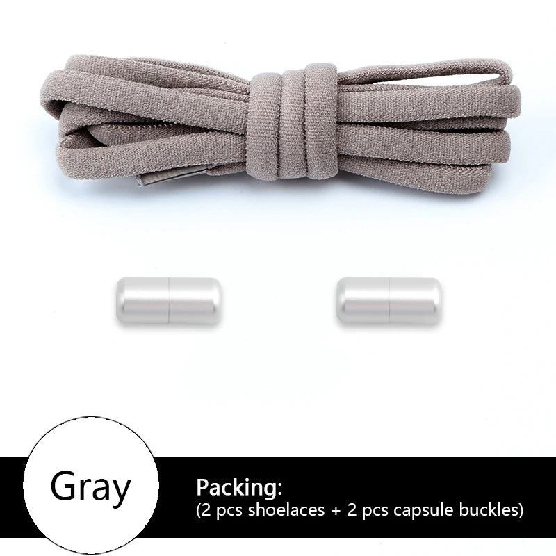 NEW Colorful Options Elastic laces Sneakers No tie Shoelace for Sports Round Shoelaces without ties Kids Adult Shoes Accessories