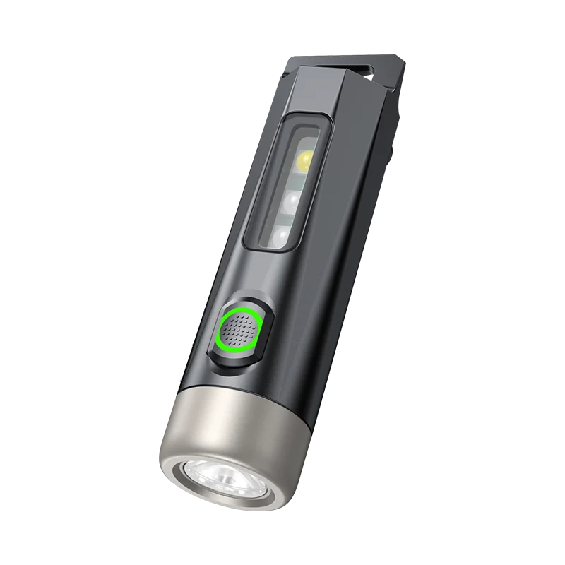 PHILIPS 2025  Super Bright EDC Flashlight LED Rechargeable Mini EDC Keychain Flashlights Camping Lamp For Hiking Self Defense