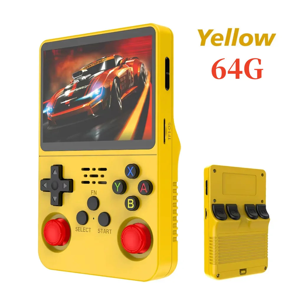 R36S Retro Handheld Video Game Console Linux System 3.5 Inch IPS Screen Portable Player 64GB GamesMultiple colors are available