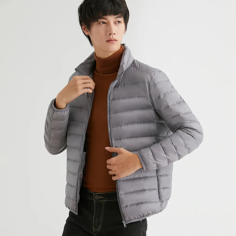 Man 90% Down Jacket Winter Qualitative Parkas Ultra Light Stand Collar Waterproof Outerwear Coat Windbreaker Jaqueta Masculino