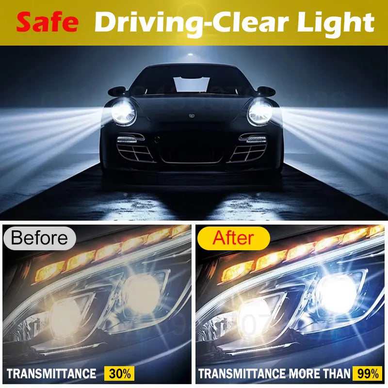 Car Headlight Restoration Polishing Kits Headlamp Scratch Remover Repair Cleaning Paste Remove Oxidation Headlight Polish Liquid