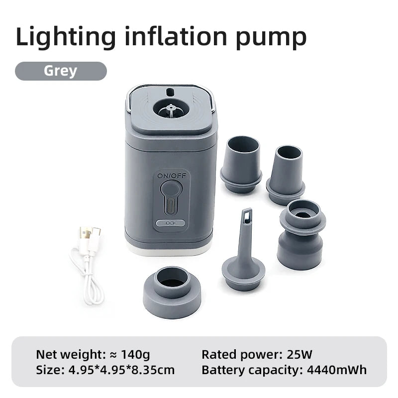 PACOONE Wireless Inflation Pump Portable Outdoor Mini Air Compressor Air Cushion Bed Swim ring Multi function Air Pump