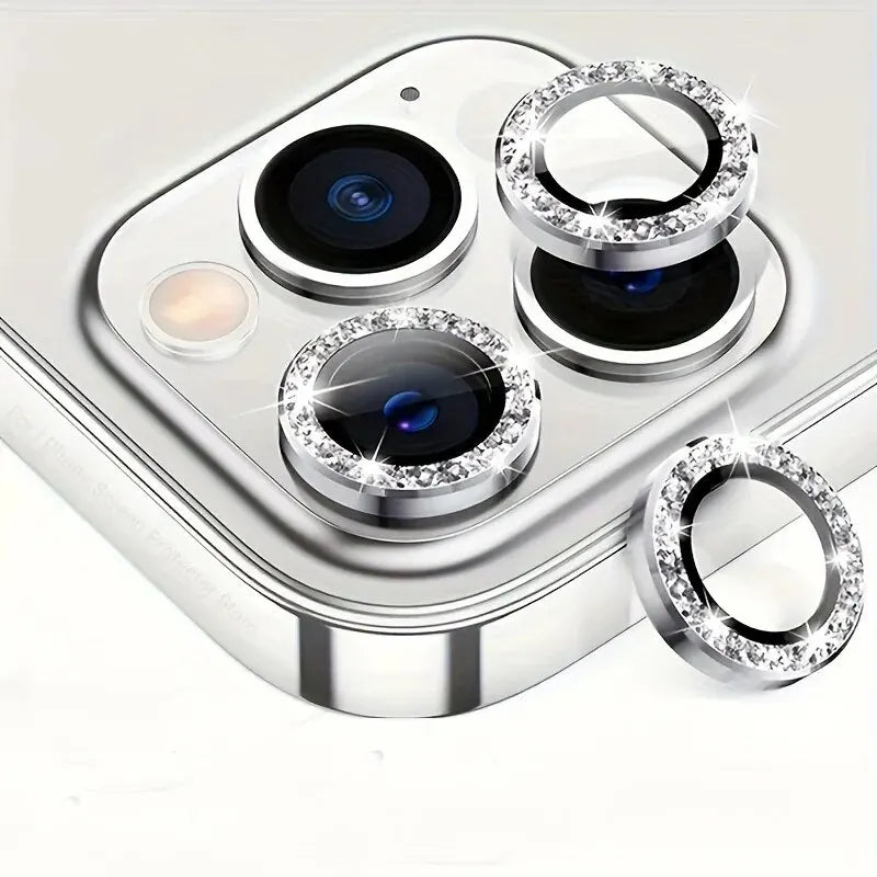Diamond Metal Glass Camera Lens Protector for IPhone 15 Pro/15 Pro Max IPhone Camera Protector 3PCS/Set Lens Protection Glass