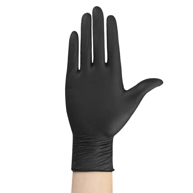 50PCS Disposable Gloves Black Nitrile Gloves Home Kitchen Cooking Tools Tattoo Washing Car Household Cleaning Work Gloves
