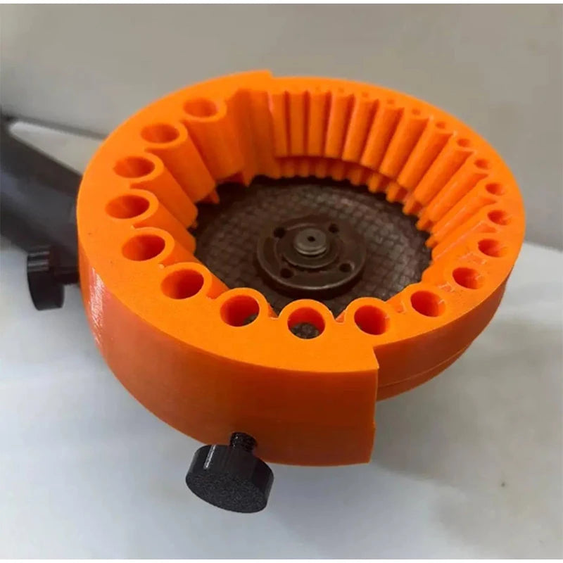 Anti-Stripping Angle Grinder Drill Bit Sharpener 2-13mm 20 Holes with Metal Thread Inserts Fit 115/125 Grinders Renew Old Bits