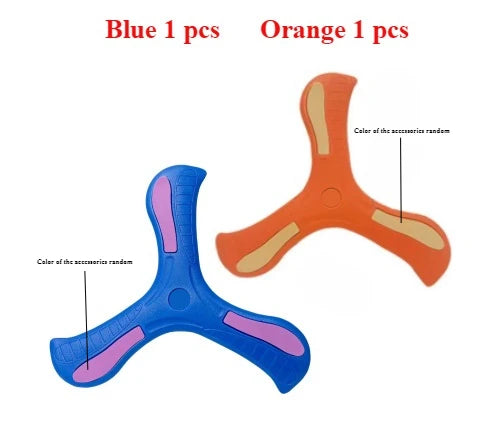 1/2/3pcs Children Boomerang Soft Three-leaf Cross Adult-kids Interactive Outdoor Toy Early Education Puzzle Decompression Gift