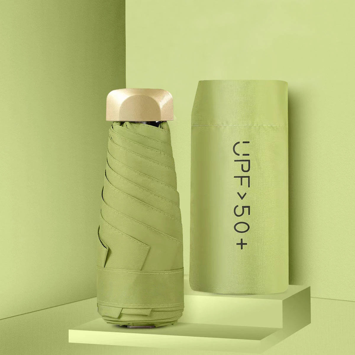 Mini Sunumbrella pocket Umbrella Vinyl folding UV protection sunshade pocket umbrella Capsule umbrella zwq