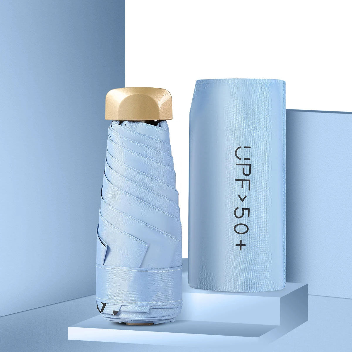 Mini Sunumbrella pocket Umbrella Vinyl folding UV protection sunshade pocket umbrella Capsule umbrella zwq