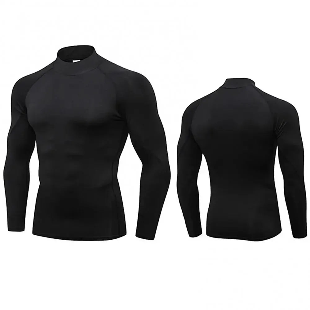 Winter Man Compression Shirt Cycling Clothing Warmth Shirt Warm Bottoming Shirt Men Compression T-Shirt Gym Sportswear 2024 New