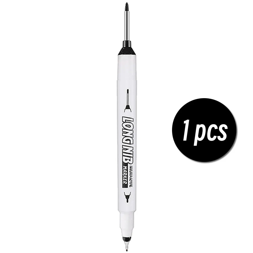 20mm Double-Tip Deep Hole Long Head Nib Markers For Metal Pen Waterproof Bathroom Woodworking Decoration Multi-Purpose
