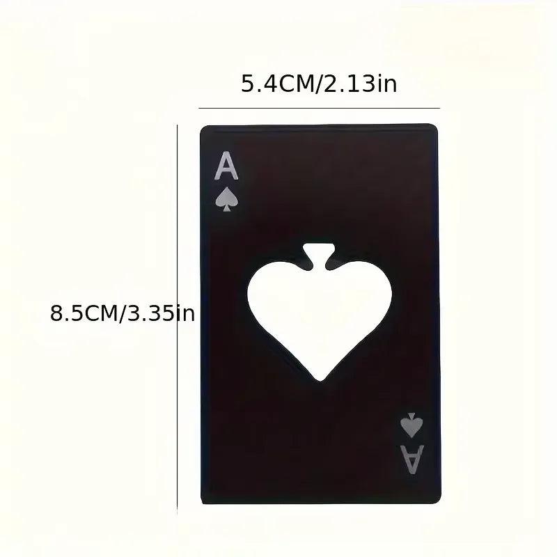 1pc Poker Shaped Steel Beer Bottle Opener, Outdoor Concealed Poker For Throwing Practice