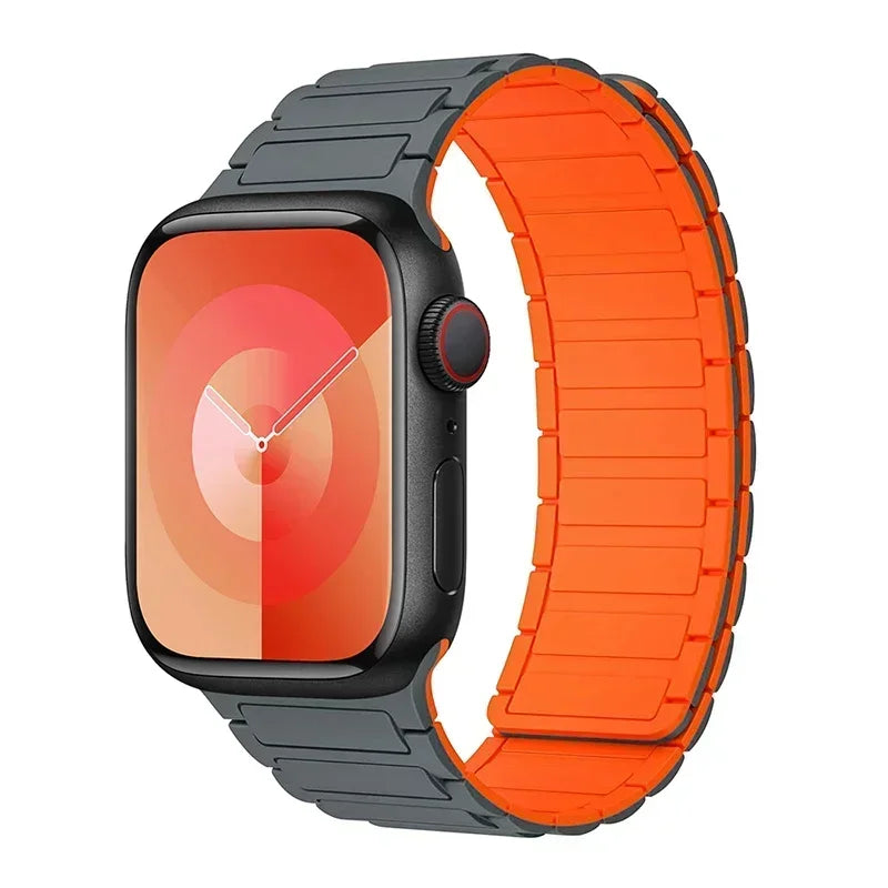 Silicone Strap for Apple Watch 46mm 42mm 49mm 44mm 40mm 45mm 41mm Magnetic Band for IWatch Ultra 2 Series 10 9 8 7 6 SE 5 4 3