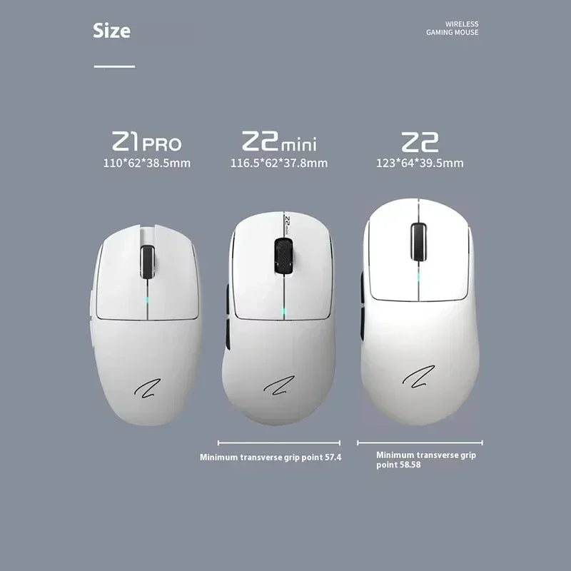 Zaopin Z2 Mini MAX 3Mode Gaming Mouse 2.4G Bluetooth 8K Wireless Low Latency Gamer Mouse Office E-sports Customized Mouse Gifts