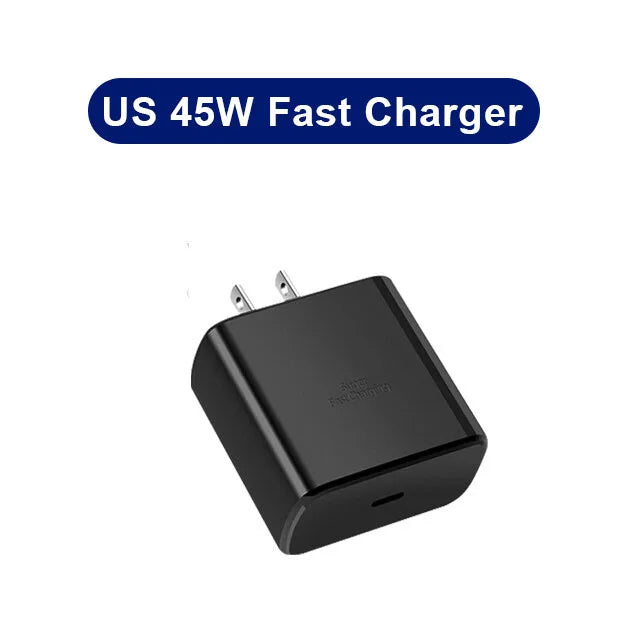 45W PD Charger Super Fast Charge for Samsung Galaxy S24 S23 Ultra Note 10 Plus USB C Type C Cable Mobile Phone Charger Adapter