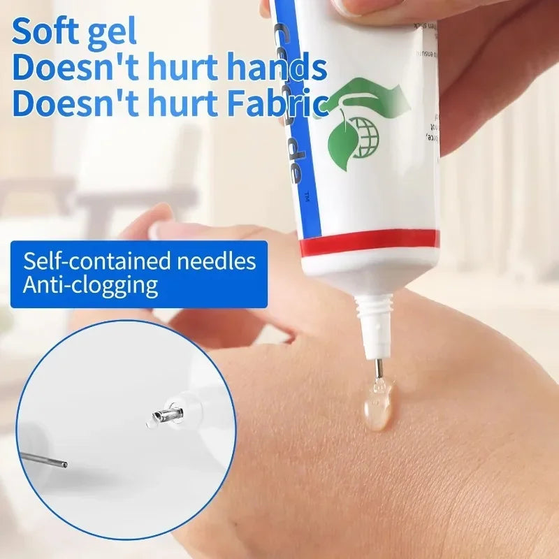 Multipurpose Strong Fabric Patching Glue Seam Adhesive Waterproof Agent Permanent Bonding Clothing Textiles Repair Tool 15/60ml