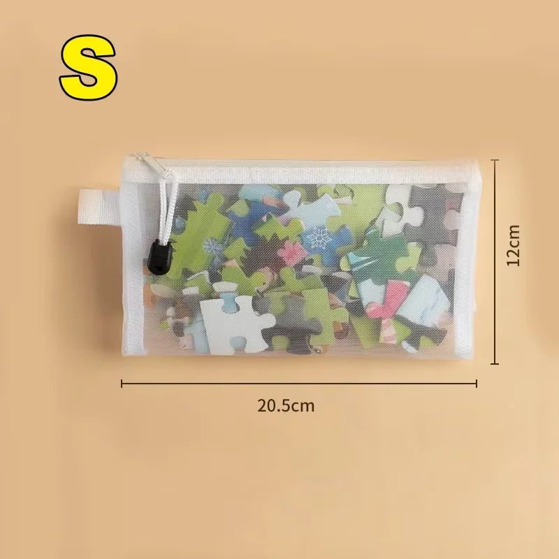 3/5/10pcs Mesh Zipper File Bag Waterproof Moisture-proof Zipper Folder Toy Storage Bag Storage Tools Cosmetic Organization Bag