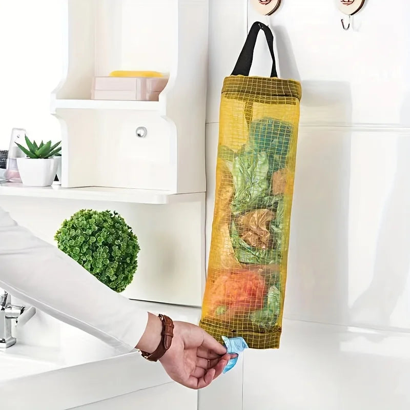 Garbage Bag Storage Kitchen Garbage Organizer Plastic Bag Holder Organizing Hanging Garbage Collection Storage Bag