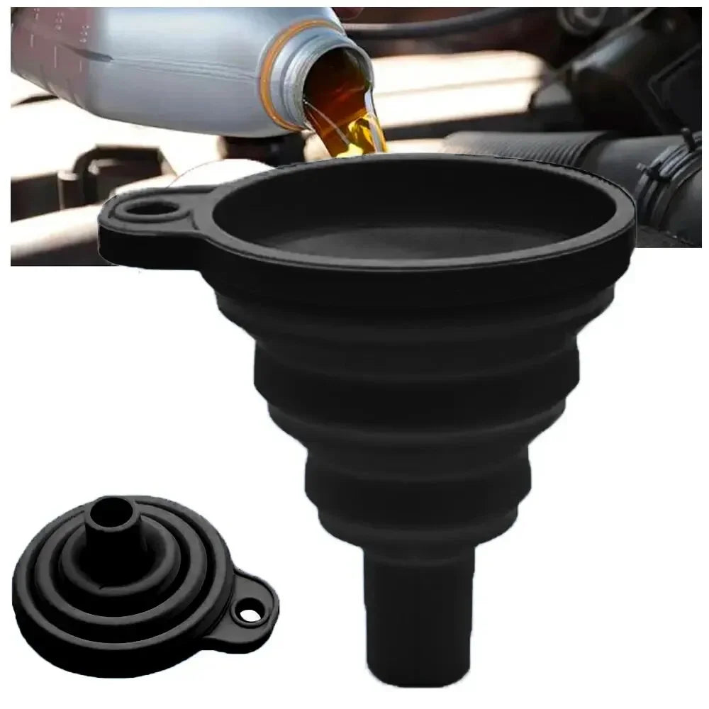 Car Long Stem Funnel Gasoline Oil Fuel Filling Tools Anti-splash Plastic Oil Funnel Motorcycle Refueling Tools Auto Accessories