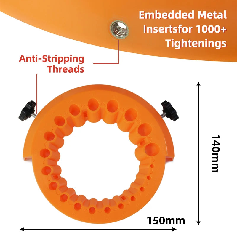 Anti-Stripping Angle Grinder Drill Bit Sharpener 2-13mm 20 Holes with Metal Thread Inserts Fit 115/125 Grinders Renew Old Bits